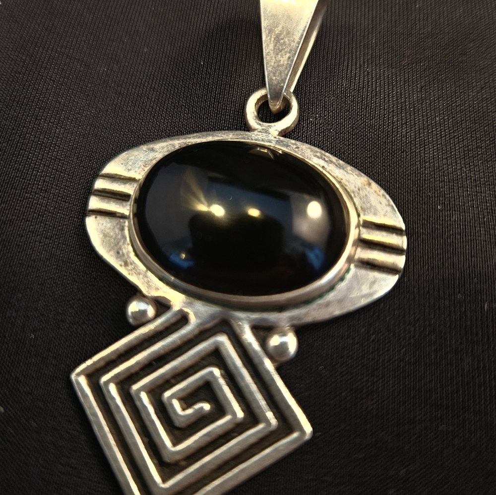 Vintage Silpada Sterling Silver with Black Onyx Pendant